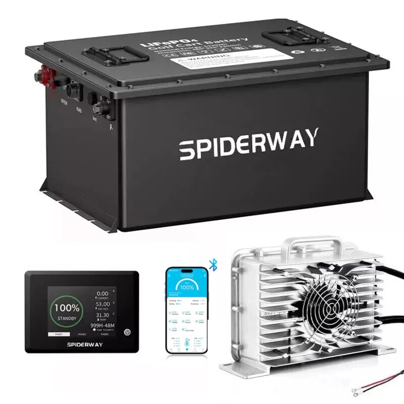 48V(51.2V) 150Ah Lithium LiFePO4 Battery for Envy Golf Cart with 25A Charger