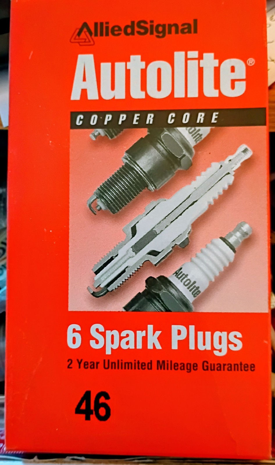 Autolite Set of 6 Copper Spark Plugs 46 NOS USA MADE Autolite Set of 6 Copper Spark Plugs 46 NOS USA MADE