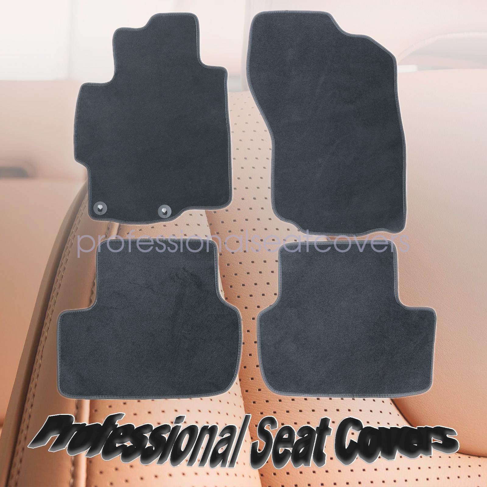 Replacement Velour Front+Rear Floor Mats Carpet For 2008-2017 Mitsubishi Lancer