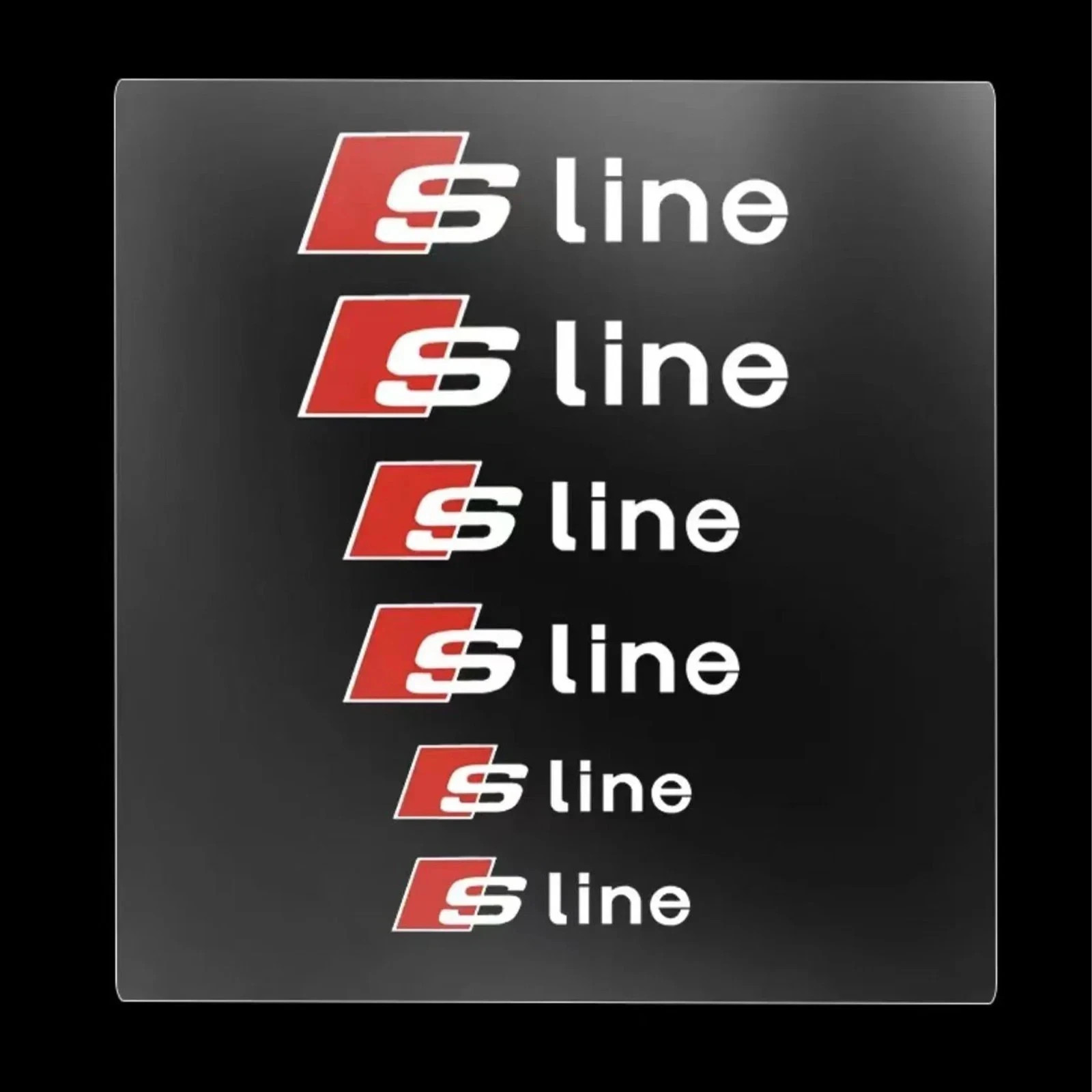6Pcs Car Goods Brake Caliper Sticker Heat Resistant Decals for Audi Sline 6Pcs Car Goods Brake Caliper Sticker Heat Resistant Decals for Audi Sline