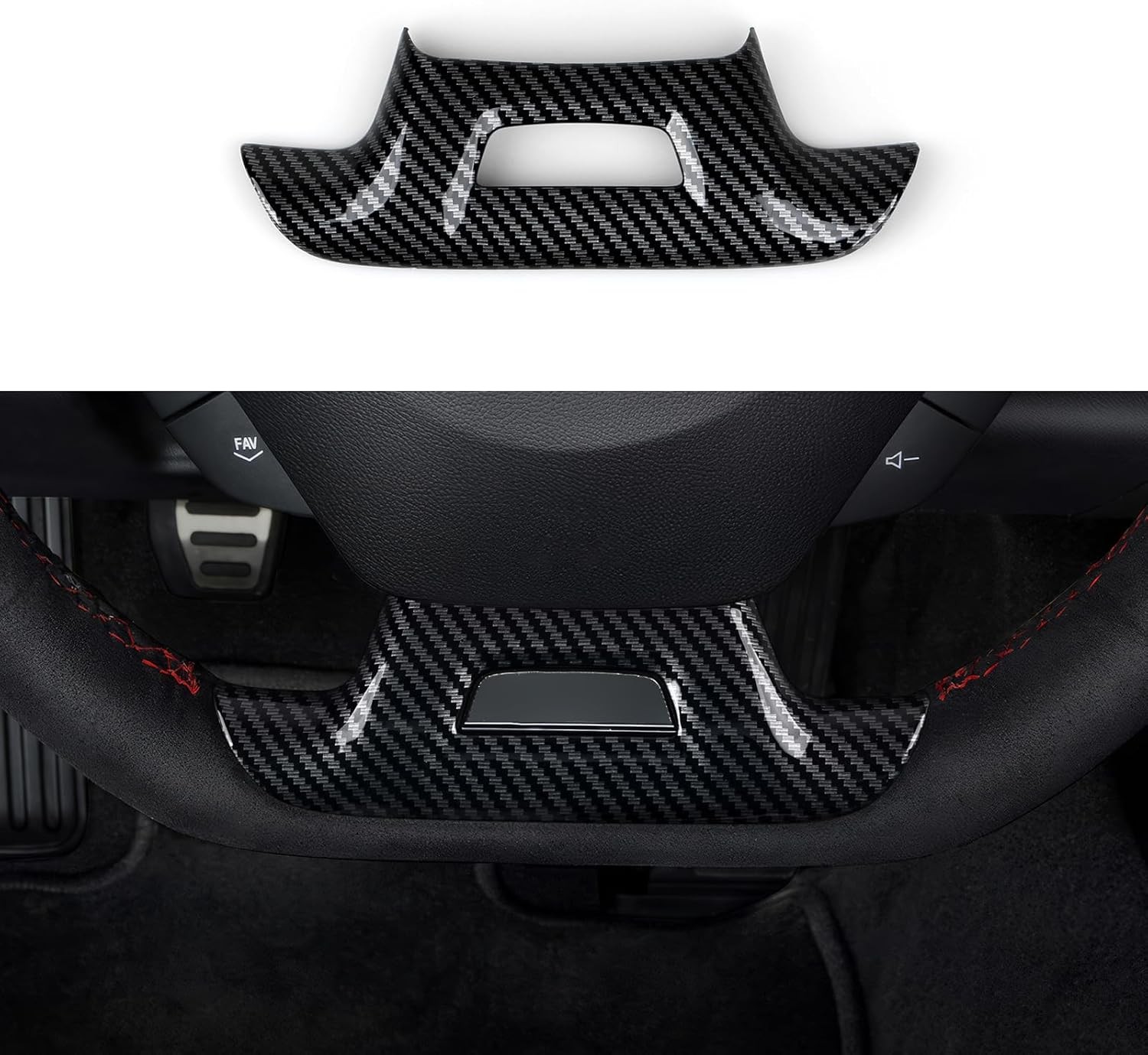 Car ABS Carbon Fiber Decal Bottom Sticker Interior Trim Cover 