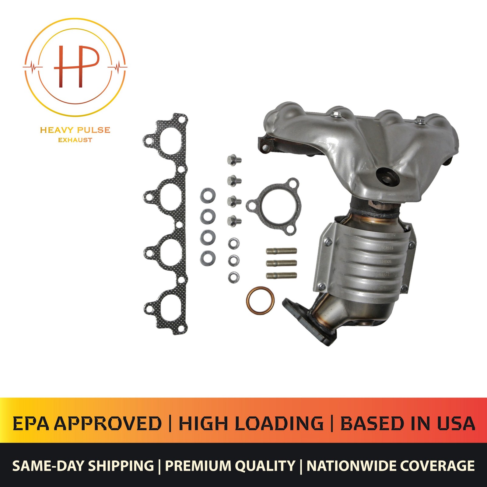 Front Catalytic Converter with Integrated Exhaust Manifold for 1996-1997 Honda C