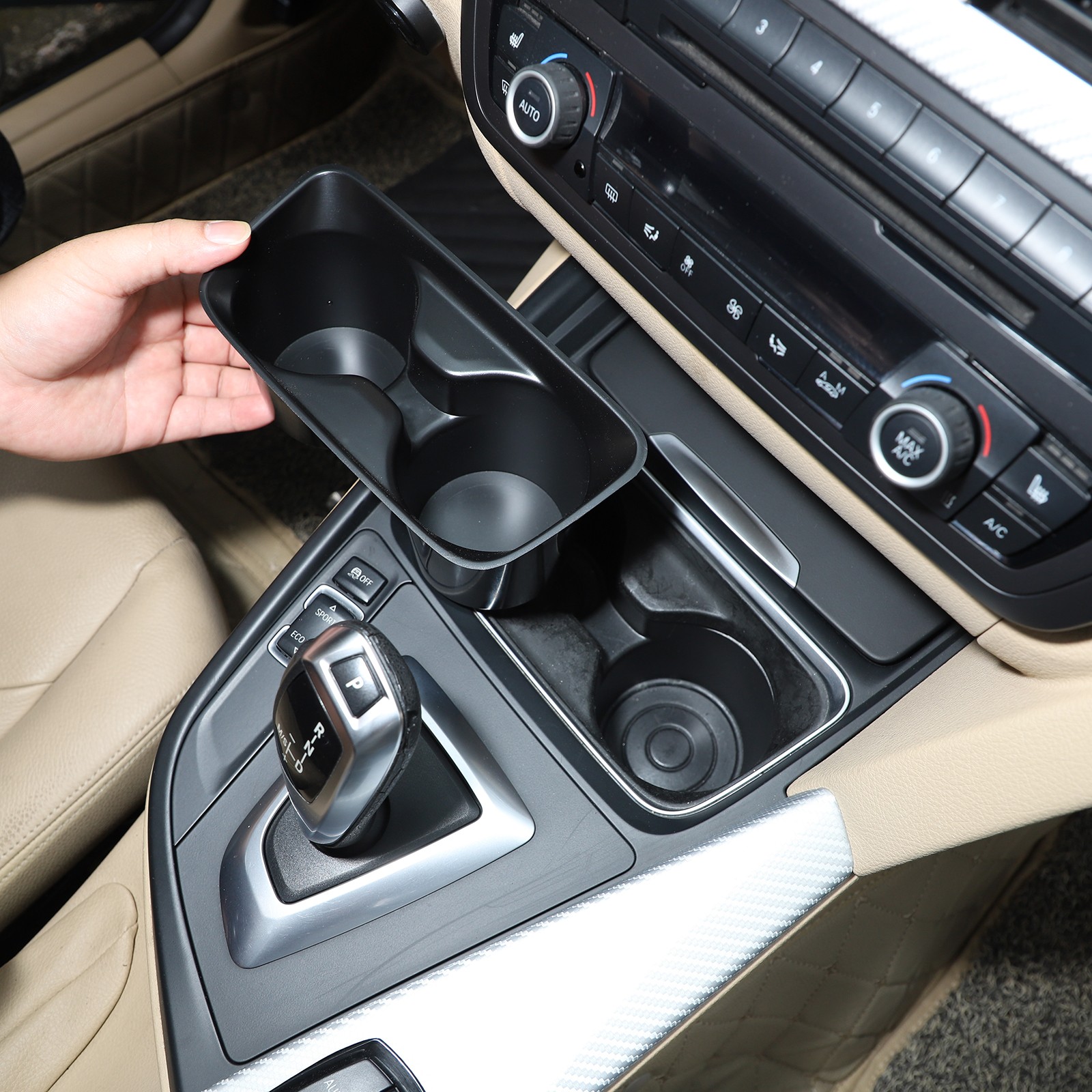 ABS Cup Holder Insert Guard Cover Tray Fits BMW 3 Series F30 F31 2013-2015