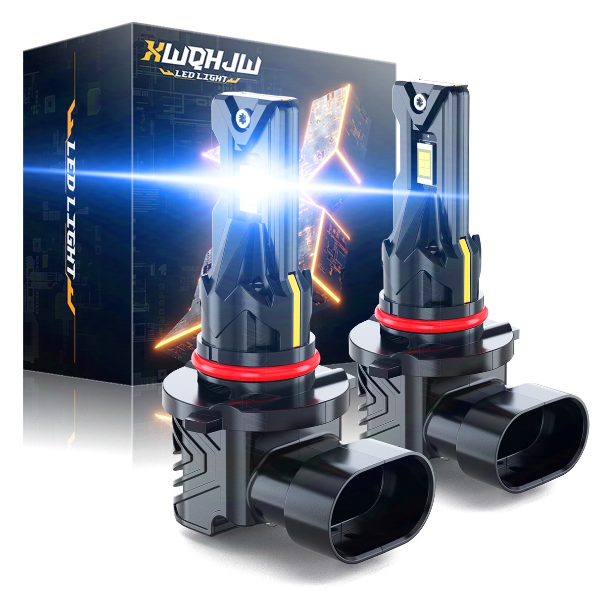 XWQHJW 4X LED Headlight Bulbs Conversion Kit 9005 H11 Hi-Low Beam Bright