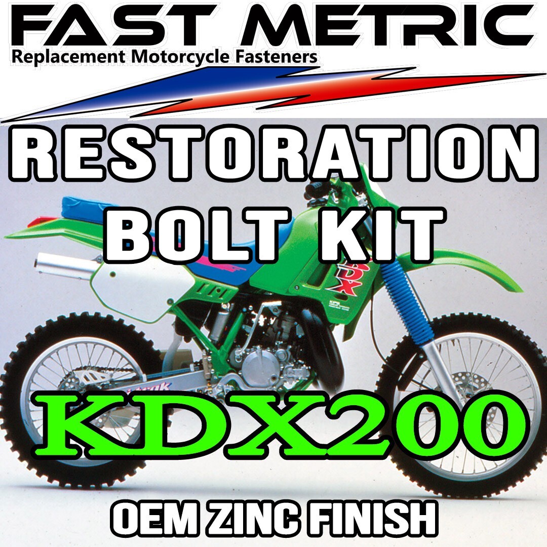 1989-1994 Kawasaki KDX 200 Restoration Bolt Kit in Zinc Plated Finish | SAVE $$$ 1989-1994 Kawasaki KDX 200 Restoration Bolt Kit in Zinc Plated Finish | SAVE $$$