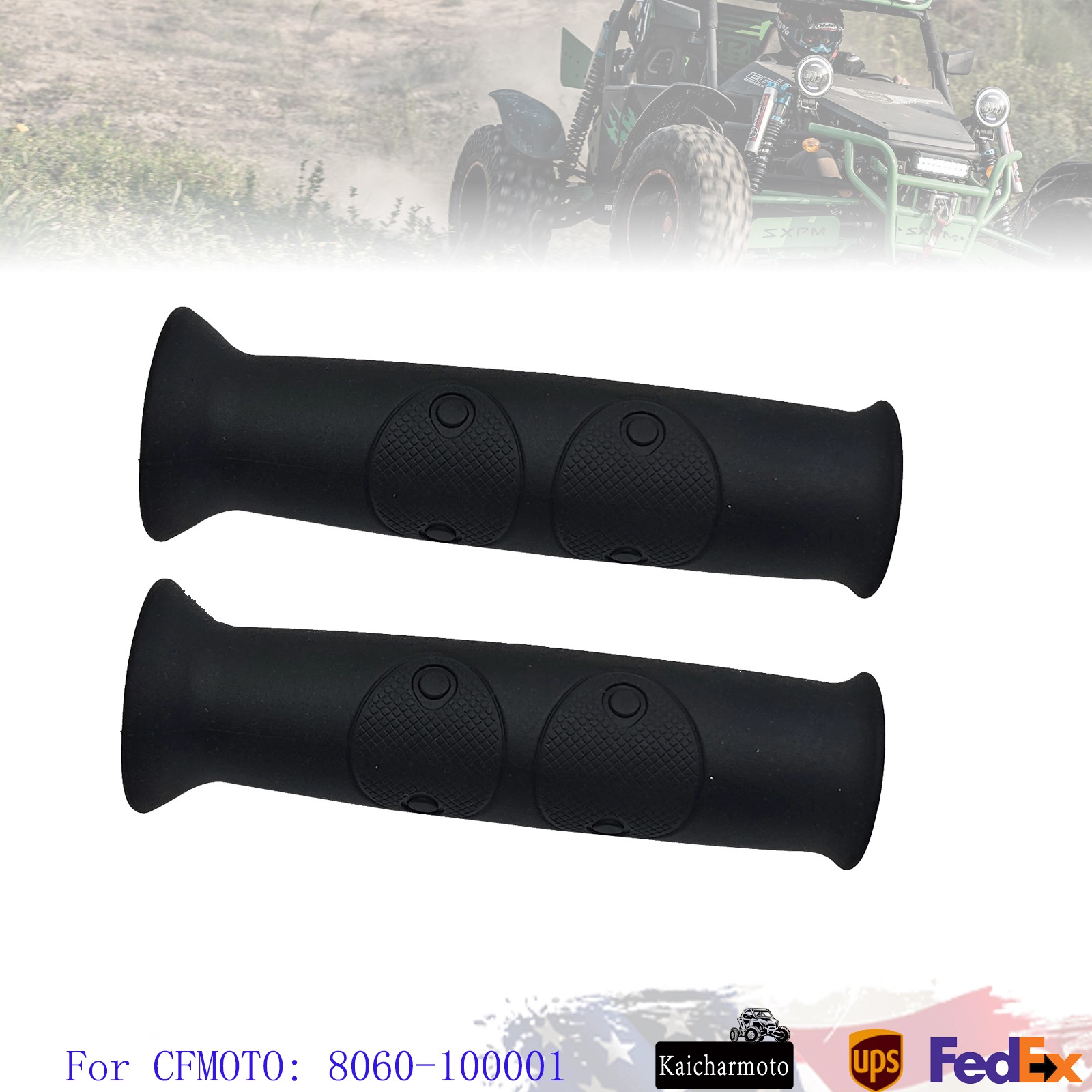 2× Rubber Handlebar Grip 8060-100001 For CFMOTO 400 450 500 520 550 600 800 1000 2× Rubber Handlebar Grip 8060-100001 For CFMOTO 400 450 500 520 550 600 800 1000