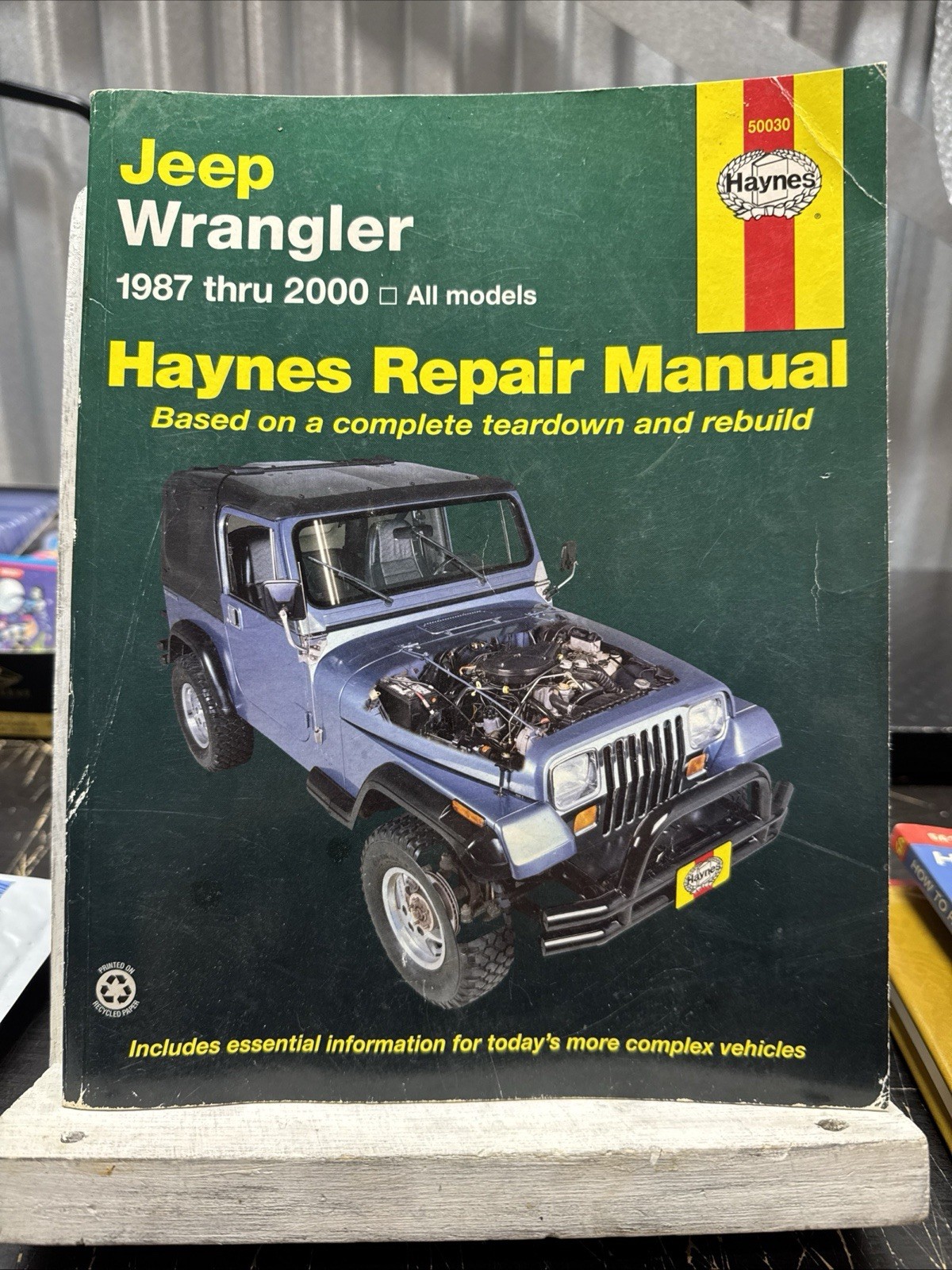Book 1987 thru 2000 Haynes Jeep Wrangler All Models Automobile Repair Shop 50030