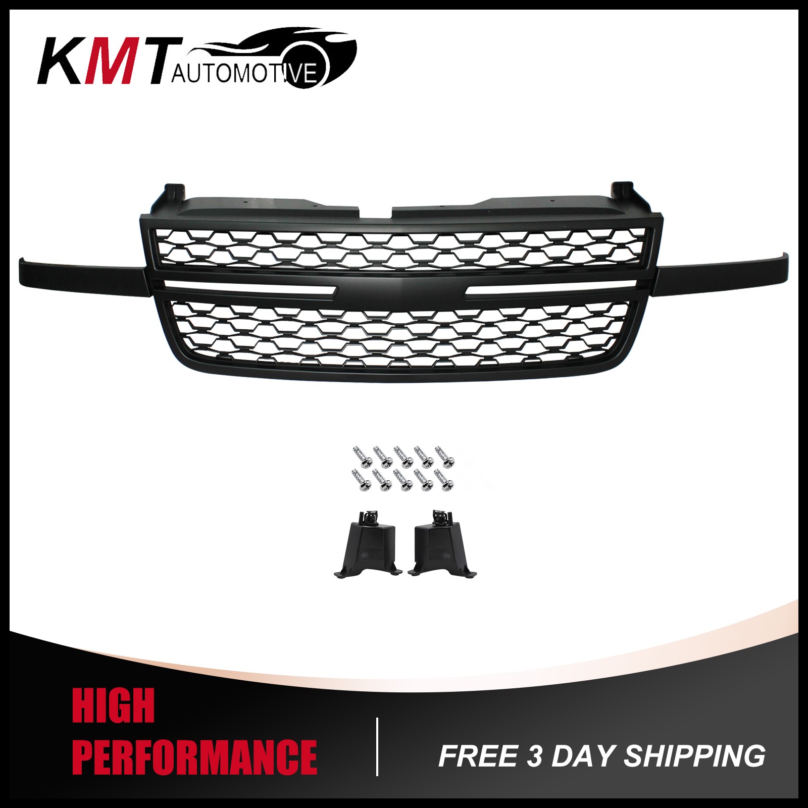 New Front Upper Grille Black For 2005-2007 Chevrolet Silverado 1500 2500HD 3500 New Front Upper Grille Black For 2005-2007 Chevrolet Silverado 1500 2500HD 3500
