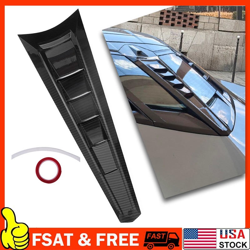 US Carbon Fiber Split Window Applique Louver Trim for Corvette C8 Z51 2020-2026