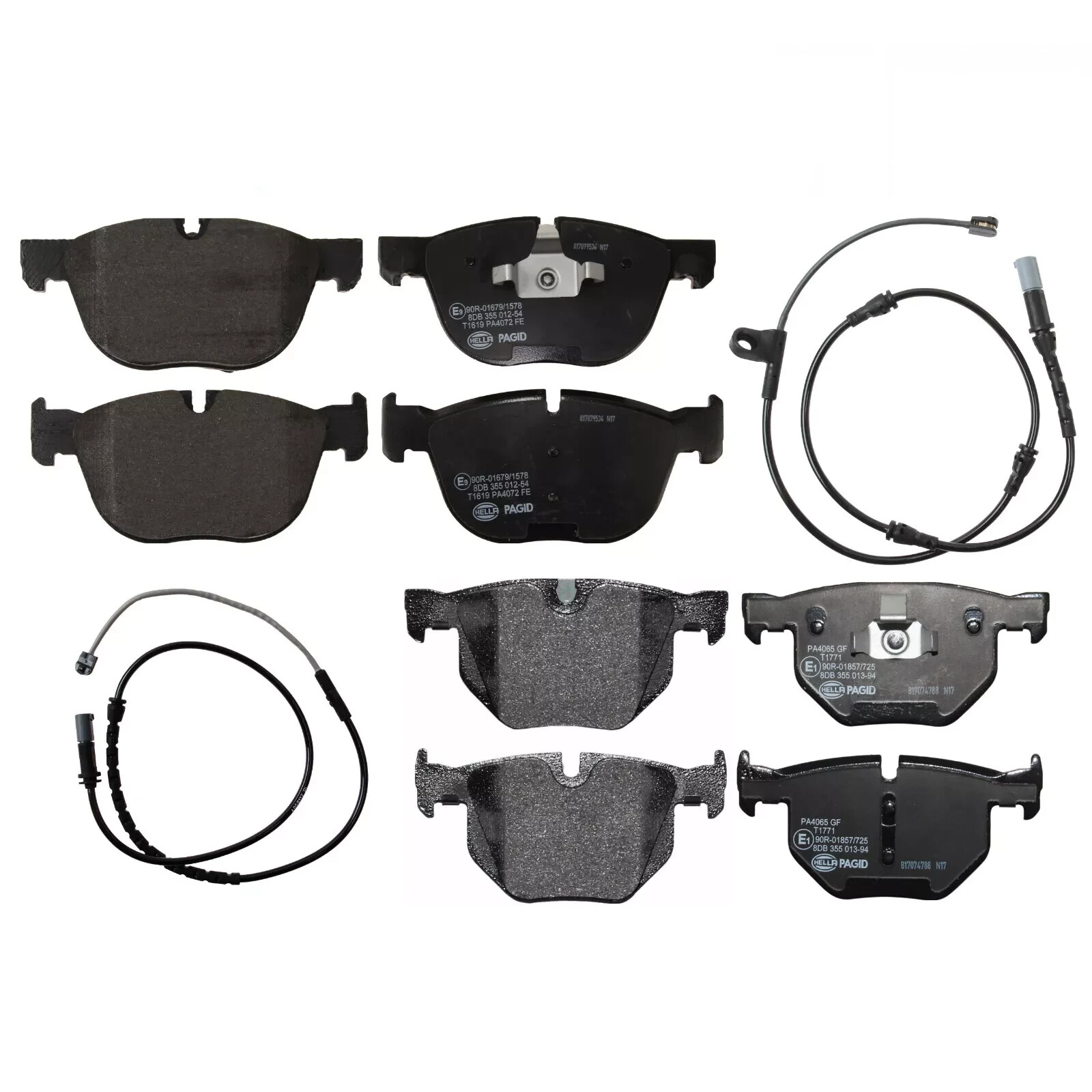OEM Pagid Front Brake Pads & Rear Brake Pads Set With Sensors Kit For BMW X5 X6