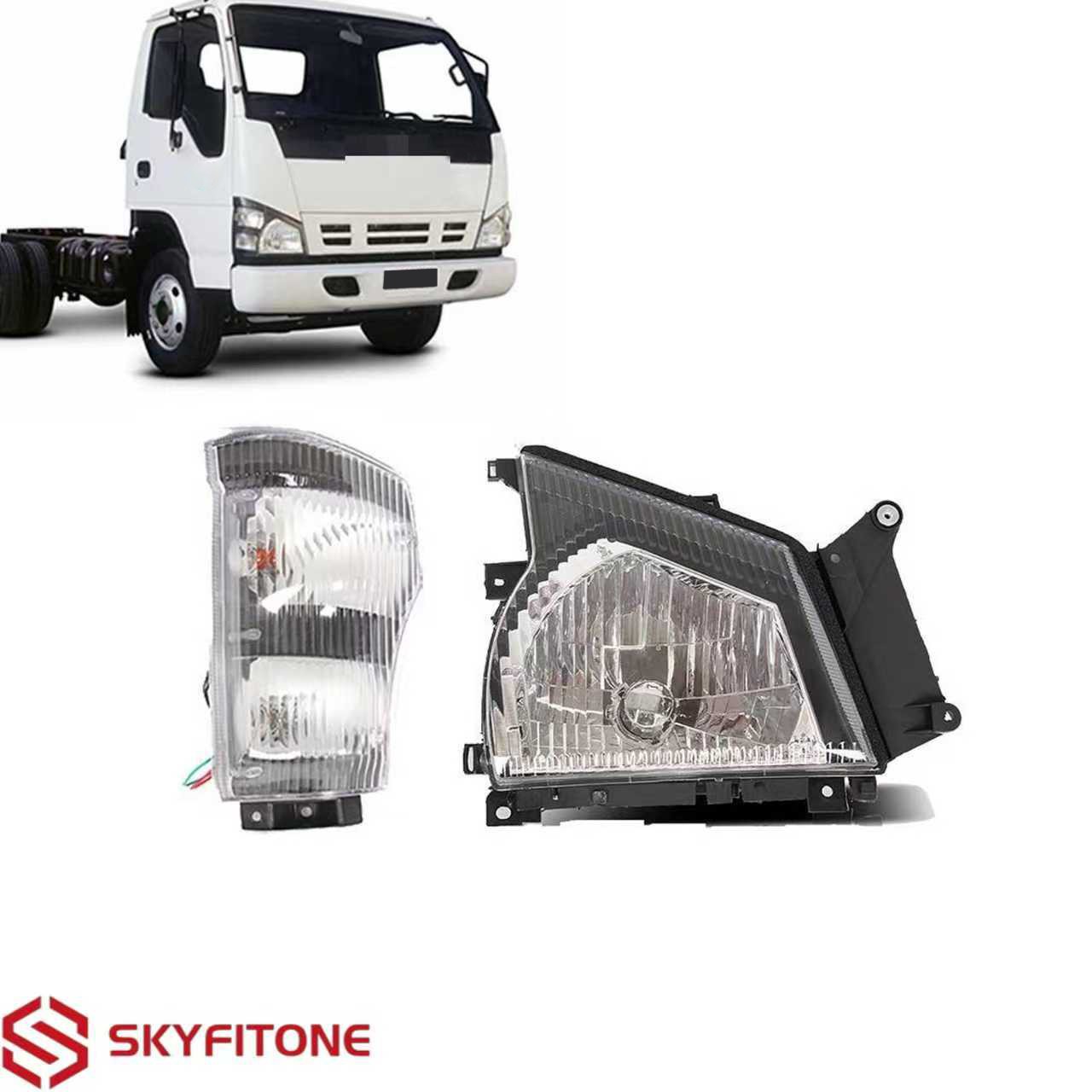 For 2004-2007 Isuzu NPR NQR 05-07 GMC W-4500 Headlights&Corner Lights 2PCS RH