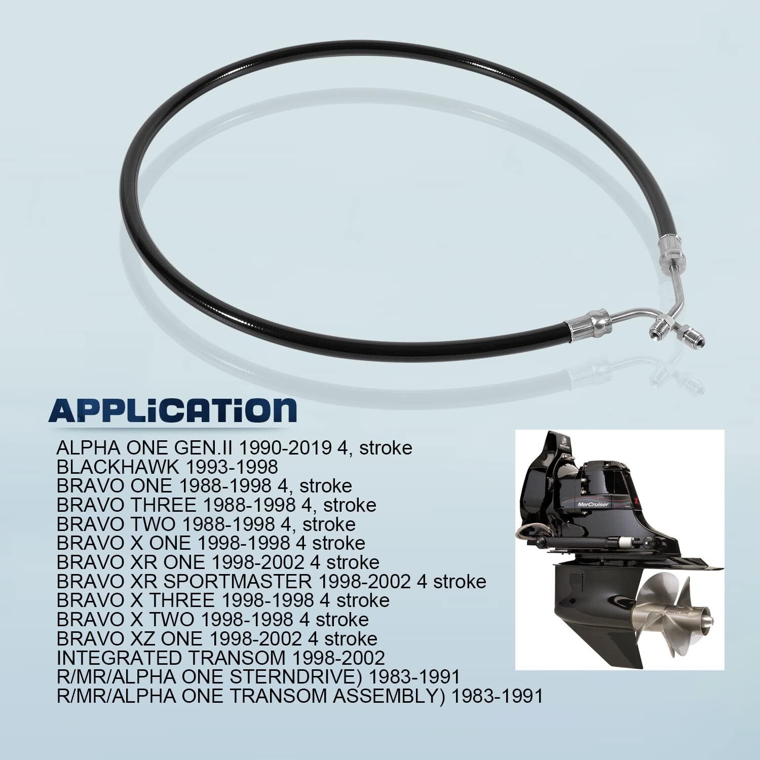 32-861128 32-95859 for Marine Mercruiser Power Trim Hose 48\