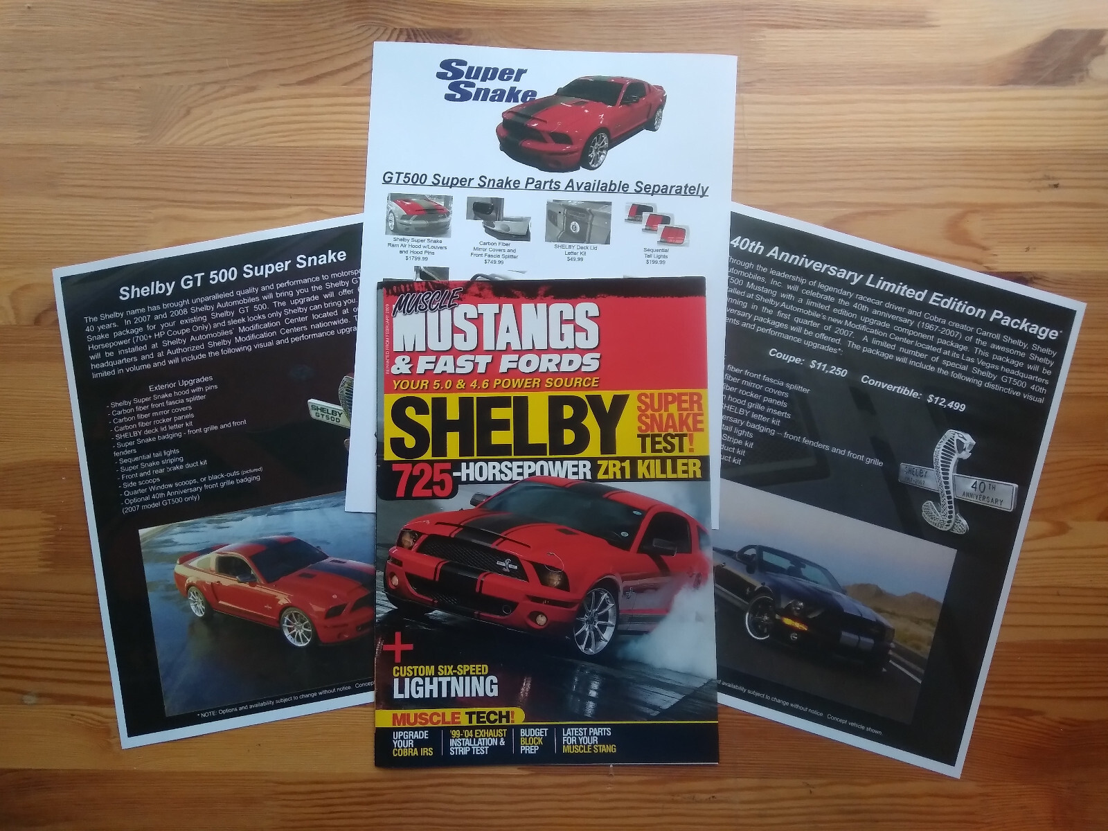 2007-2009 Shelby GT500 SuperSnake / GT500 40th Press / Marketing Bundle 2007-2009 Shelby GT500 SuperSnake / GT500 40th Press / Marketing Bundle