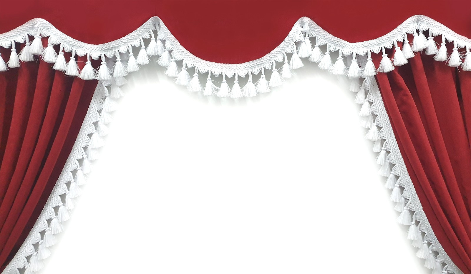 Truck Cab Curtains All Round Set 5 pcs Royal Lux RENAULT & IVECO Red White Truck Cab Curtains All Round Set 5 pcs Royal Lux RENAULT & IVECO Red White