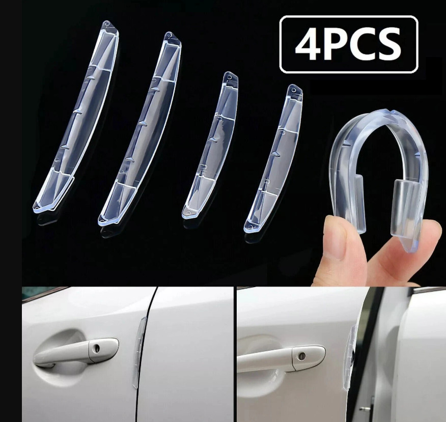 4x Clear Car Door Edge Scratch Anti-collision Protector Guard Strip Accessories