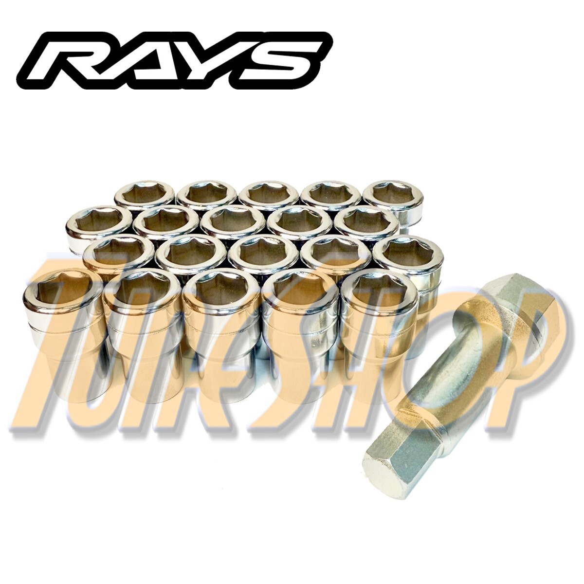RAYS VOLK RACING 20 PCS GTC GT-C AV3 WHEEL SPECIAL LUG NUTS KEY 12X1.5 CHROME H