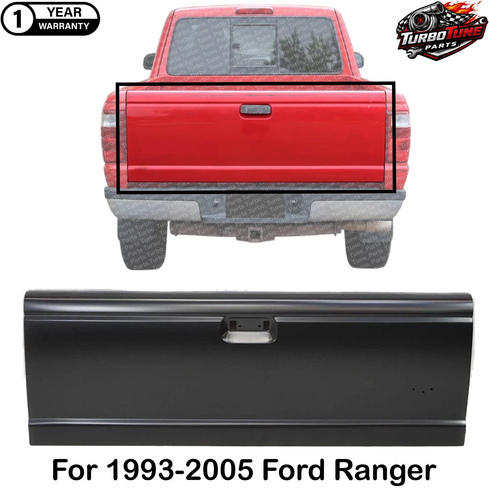 NEW Rear Tailgate Assembly Primed Steel For 1993-2005 Ford Ranger FO1900112