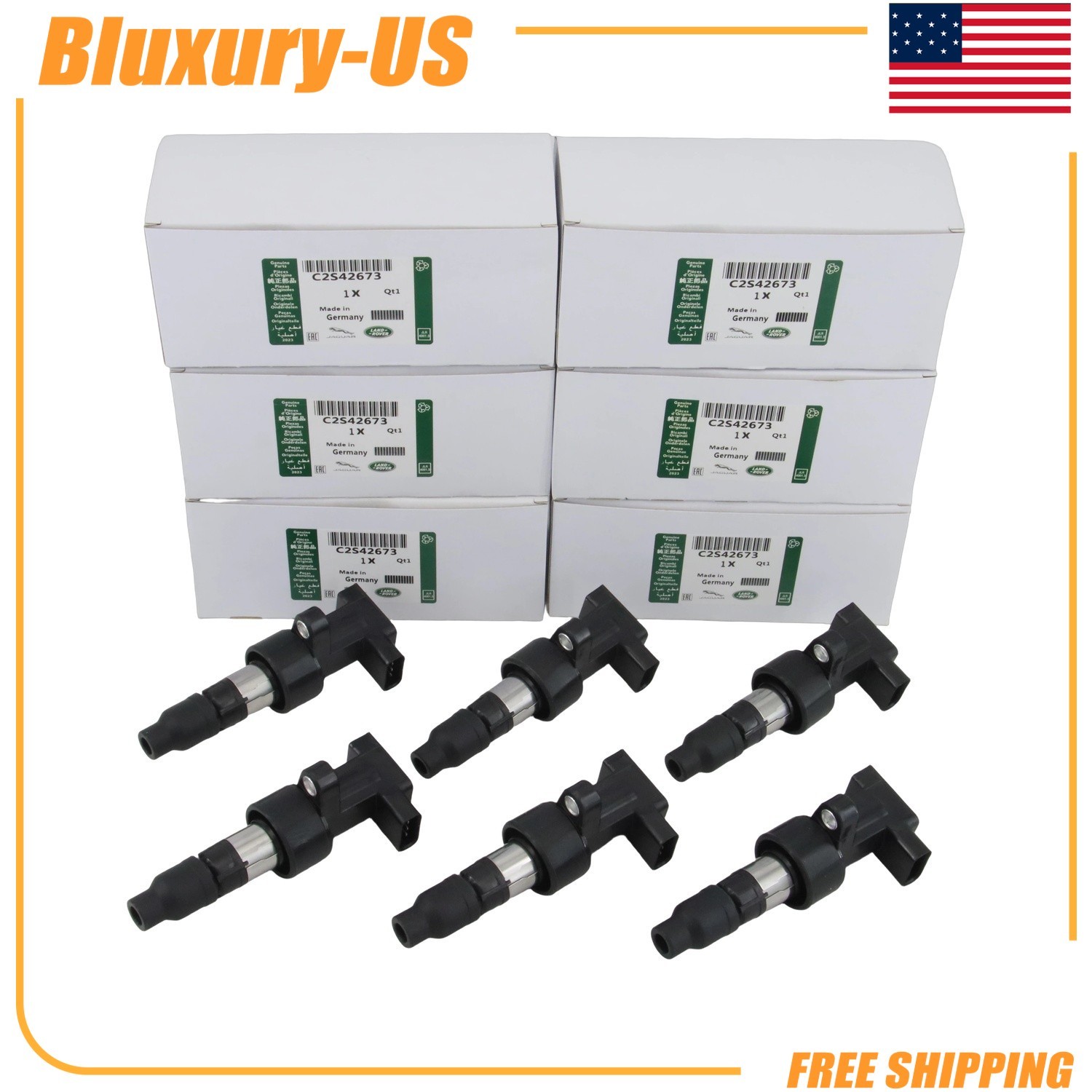 GENUINE Set of 6 Ignition Coils For 2000-2008 JAGUAR X-Type S-Type 2.5L 3.0L V6