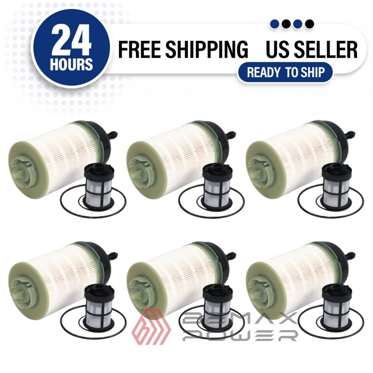 6X A4720921705 Fuel Filter for Freightliner Cascadia Detroit DD13 DD15 DD16