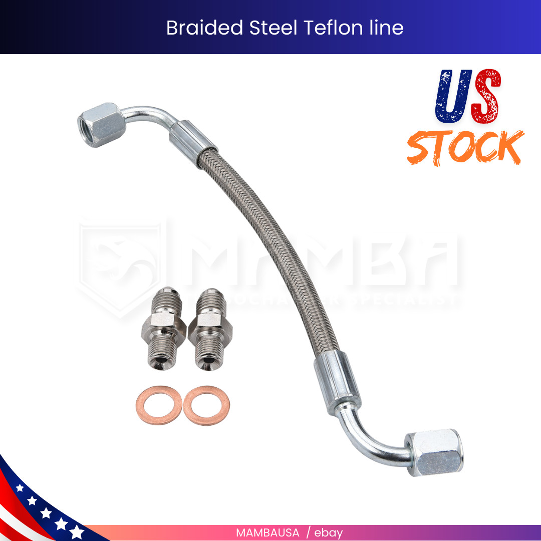MAMBA 3934396 Vacuum Pump Oil Feed Line Fits 98.5~02 5.9L 12v/24v Cummins Dodge
