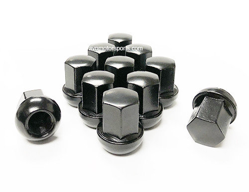 20x Black Porsche OEM Lug Nuts 14x1.5 Radius Seat Fits 911 928 924 944 964 993