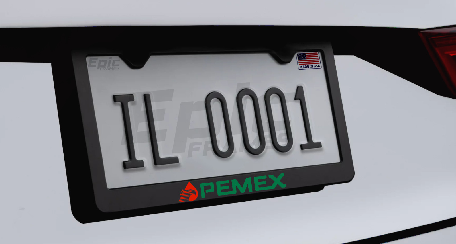 Pemex Hecho En Mexico Mexican Petróleos Mexicanos Car License Plate Frame Metal