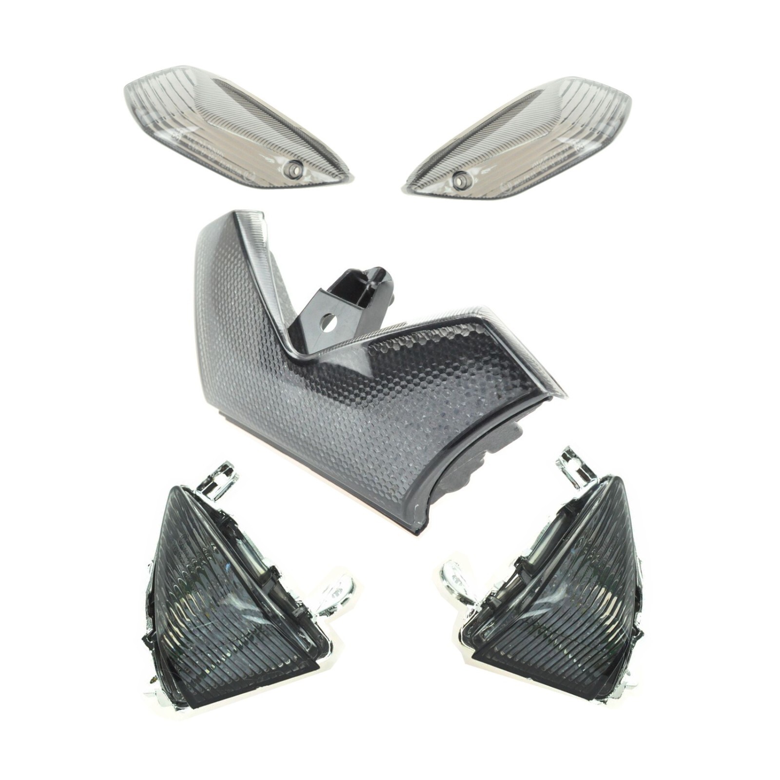 Led Taillight + Led Front + Lens Rear Turn Signal Fit 06-20 Ninja ZX-14/R Smoked Led Taillight + Led Front + Lens Rear Turn Signal Fit 06-20 Ninja ZX-14/R Smoked