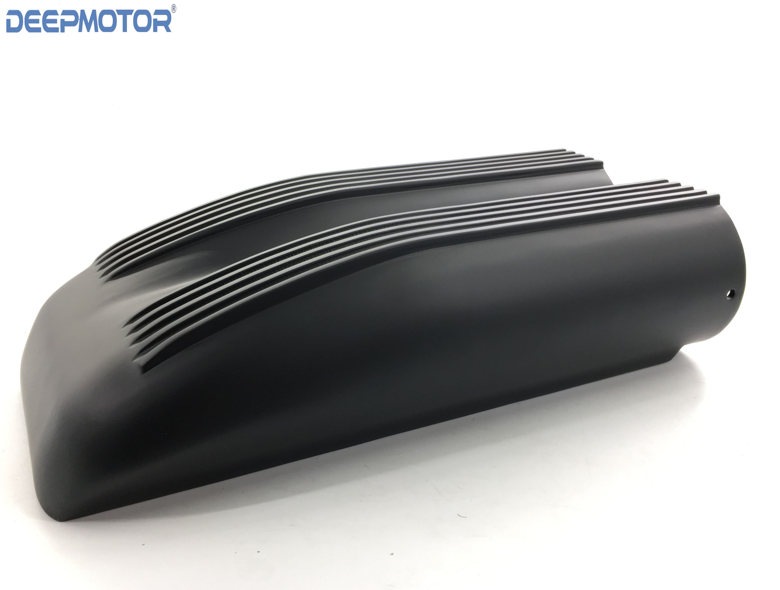 Aluminum Finned Top Shotgun Intake Air Scoop Single & Dual Carbs Setup Black
