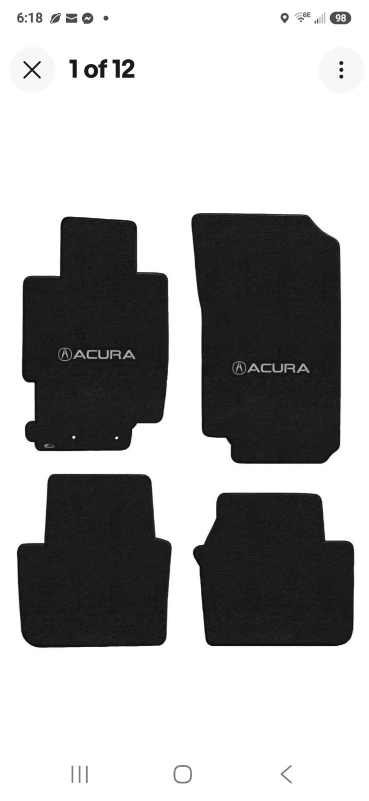 New 1995 - 2014 Acura TL Custom Carpet Floor Mats 4pc Set Embroidered Logo 4pc