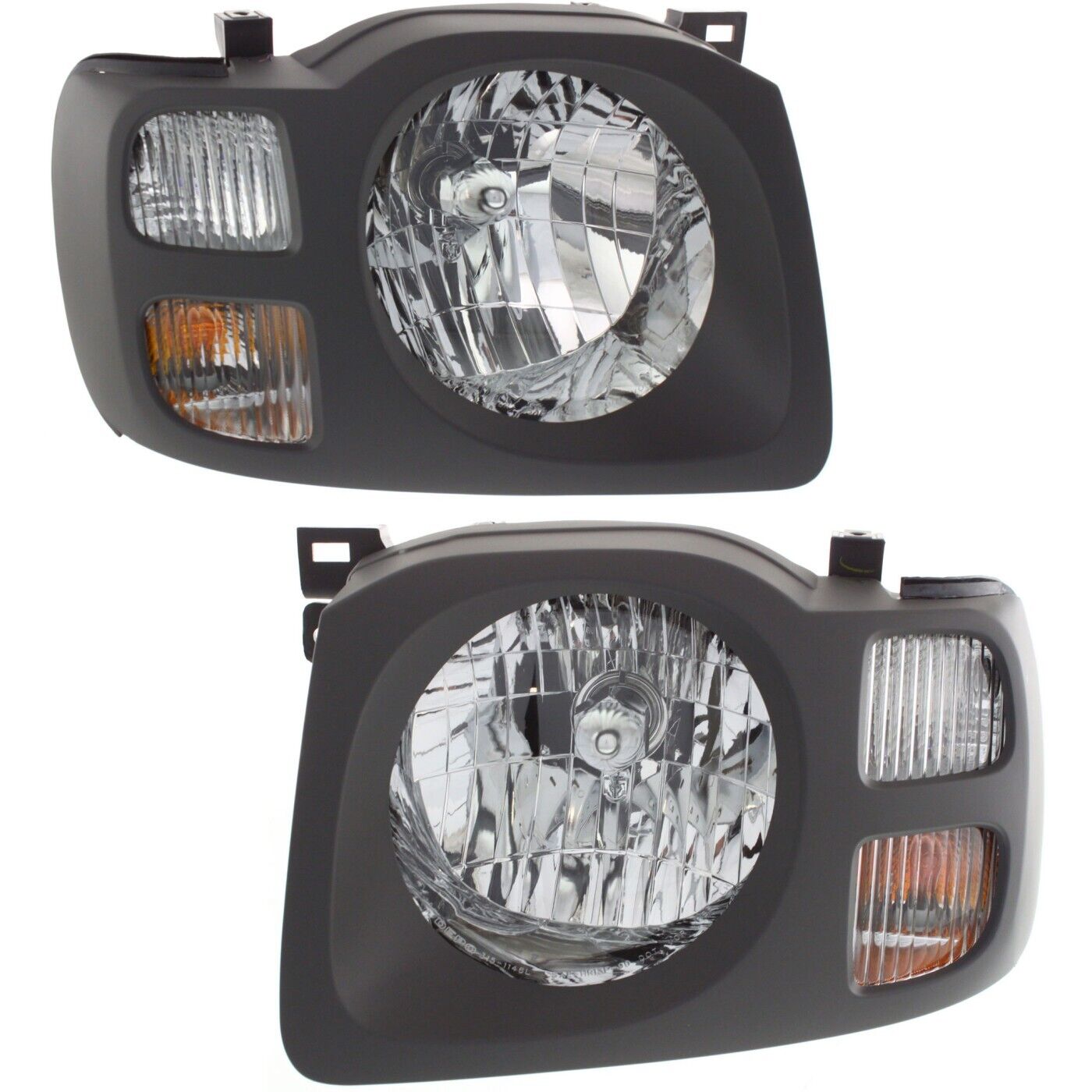 Headlight Assembly Set For 2002-2004 Nissan Xterra XE Model Left Right With Bulb