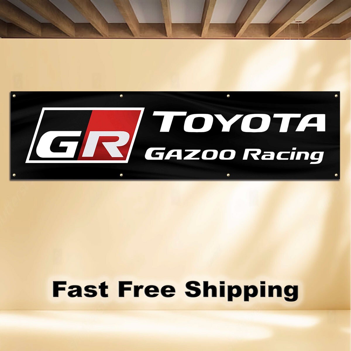 TOYOTA GAZOO RACING 2\'X8\' BANNER FLAG TRD TOYOTA GR TOYOTA GAZOO RACING 2\'X8\' BANNER FLAG TRD TOYOTA GR