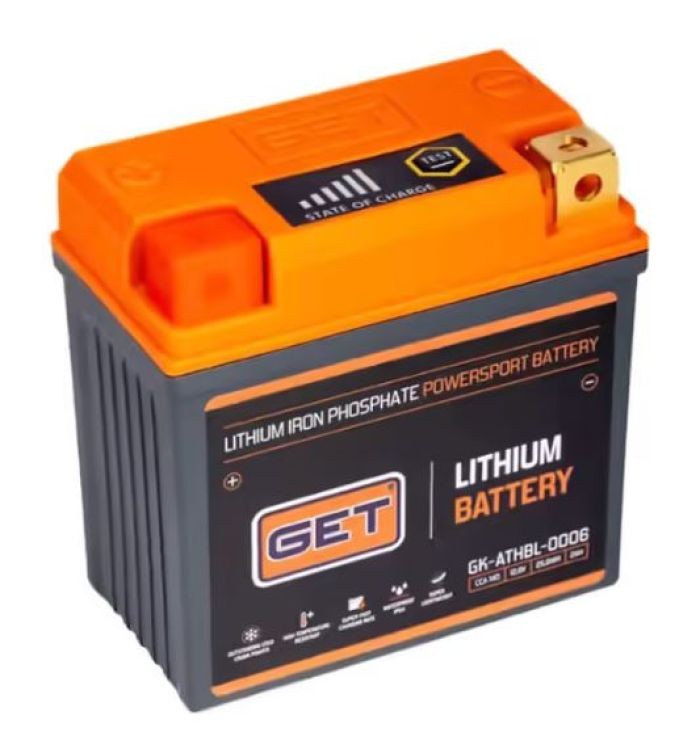 GET Products Lithium Iron Phosphate Powersport Battery ATH6 GK-ATHBL-0006