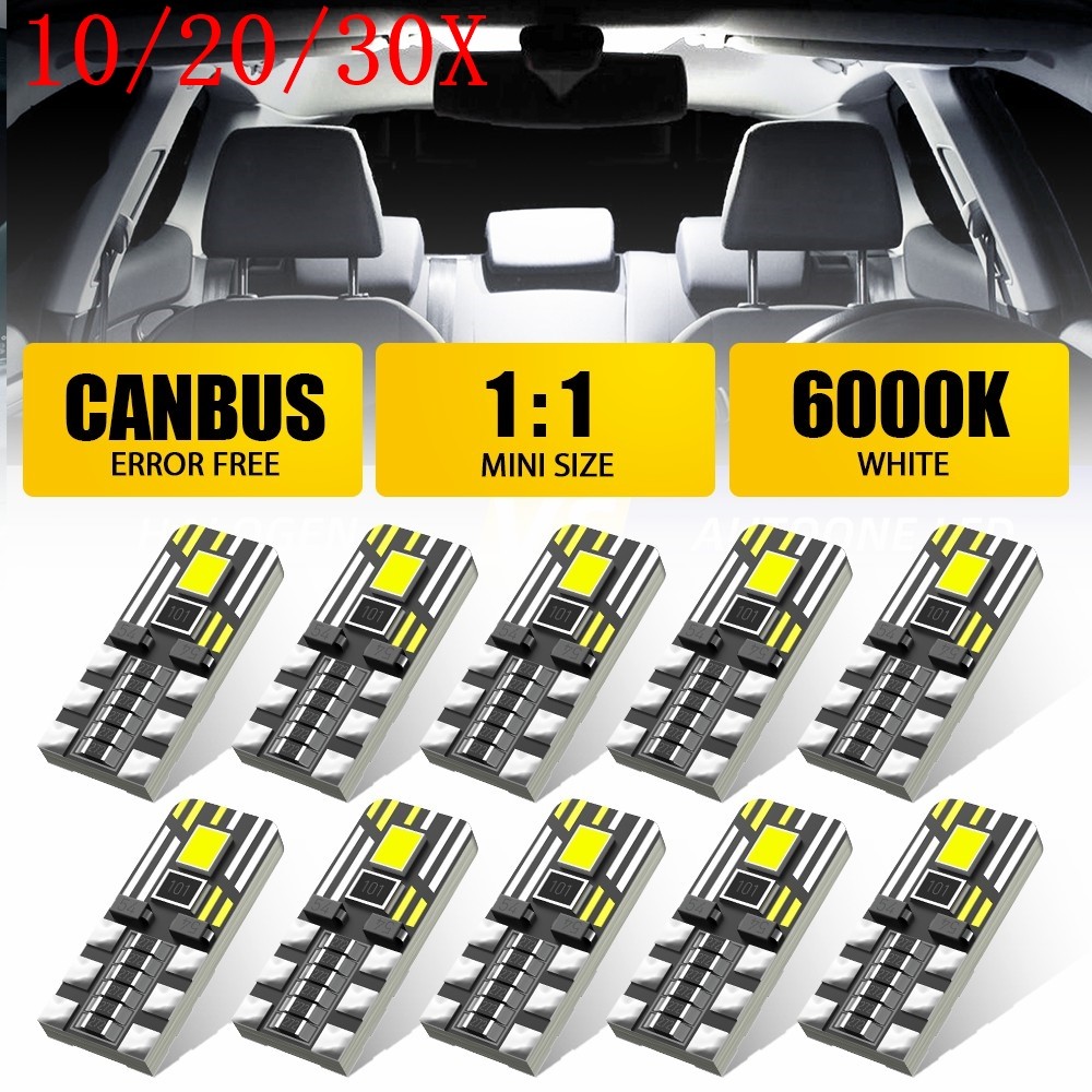 10/20/30X LED Interior License Plate Light Dome Bulb Super White T10 194 168 W5W