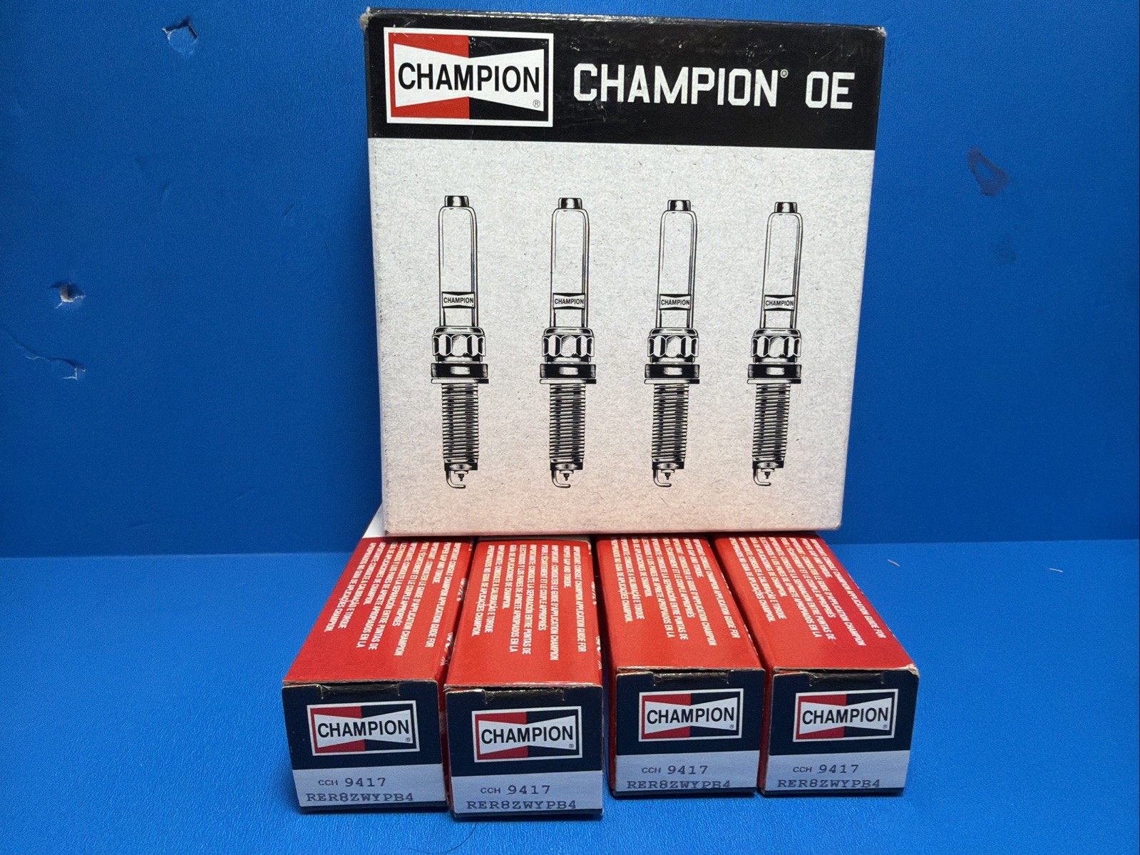 8-Pack Champion 9417 RER8ZWYPB4 Premium Iridium Spark Plugs 8-Pack Champion 9417 RER8ZWYPB4 Premium Iridium Spark Plugs