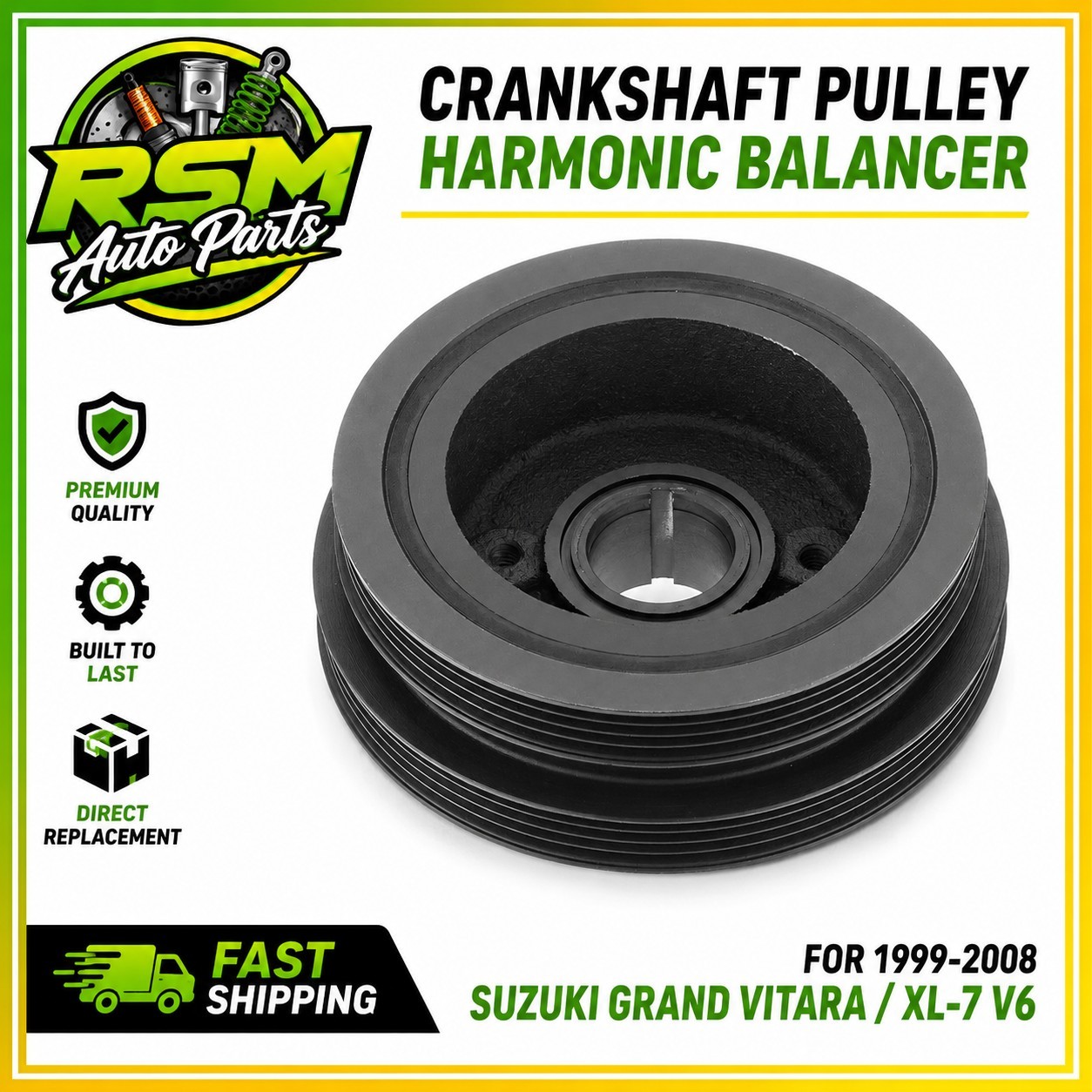 For 99-08 V6 Grand Vitara XL-7 Crankshaft Pulley Engine Harmonic Balancer