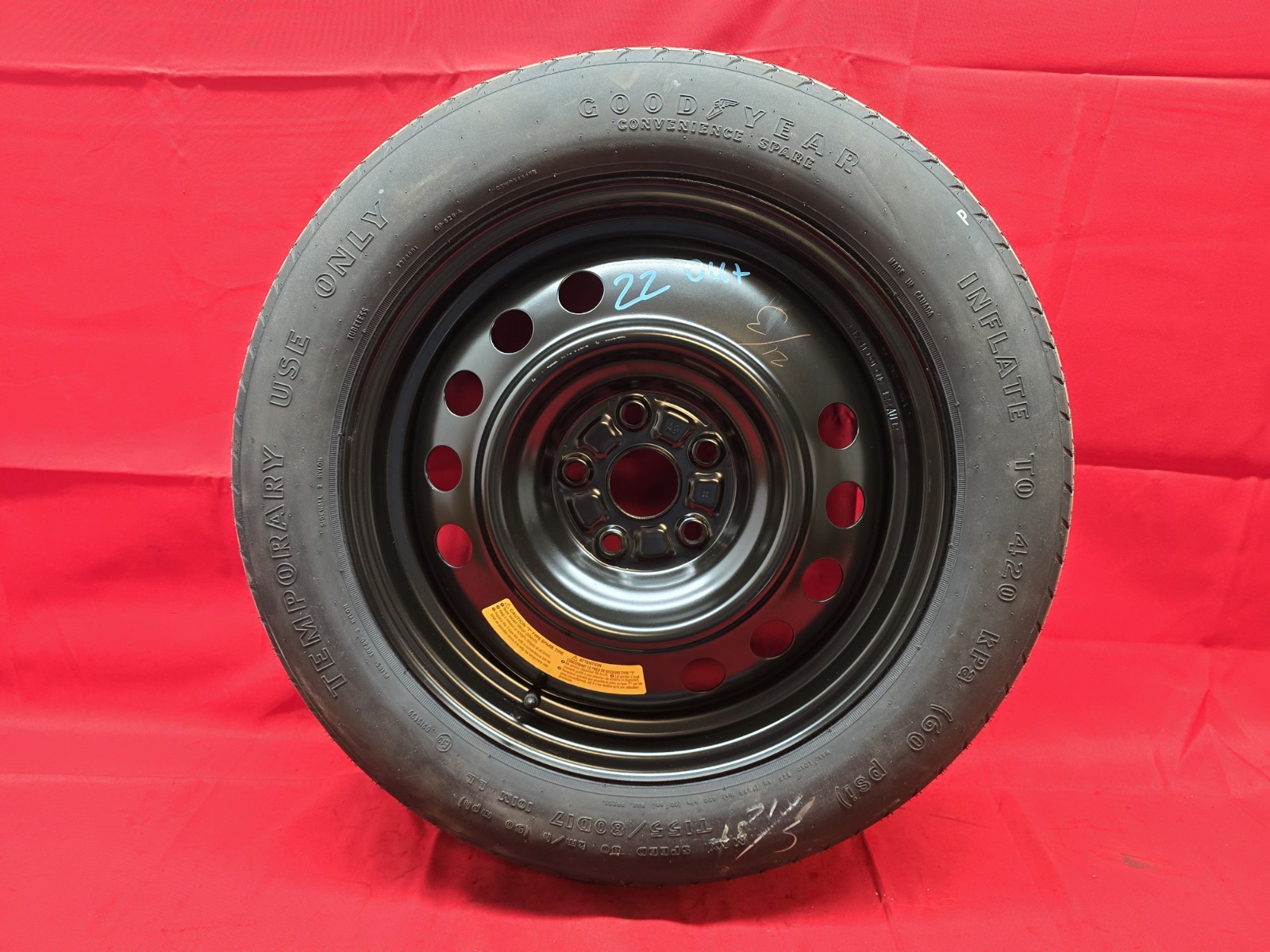 SUBARU LEGACY OUTBACK WHEEL REAR EMERGENCY COMPACT SPARE TIRE DONUT 155/80D17