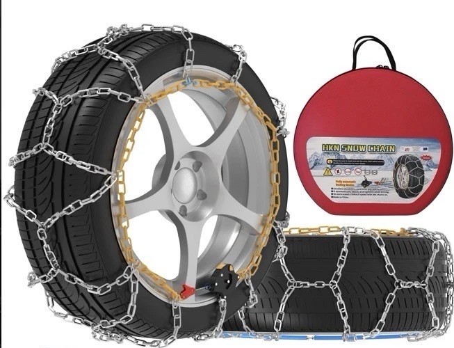 Auto-Fixing Snow Chains, Portable Reusable High Carbon Steel Anti Slip- Set of 2 Auto-Fixing Snow Chains, Portable Reusable High Carbon Steel Anti Slip- Set of 2