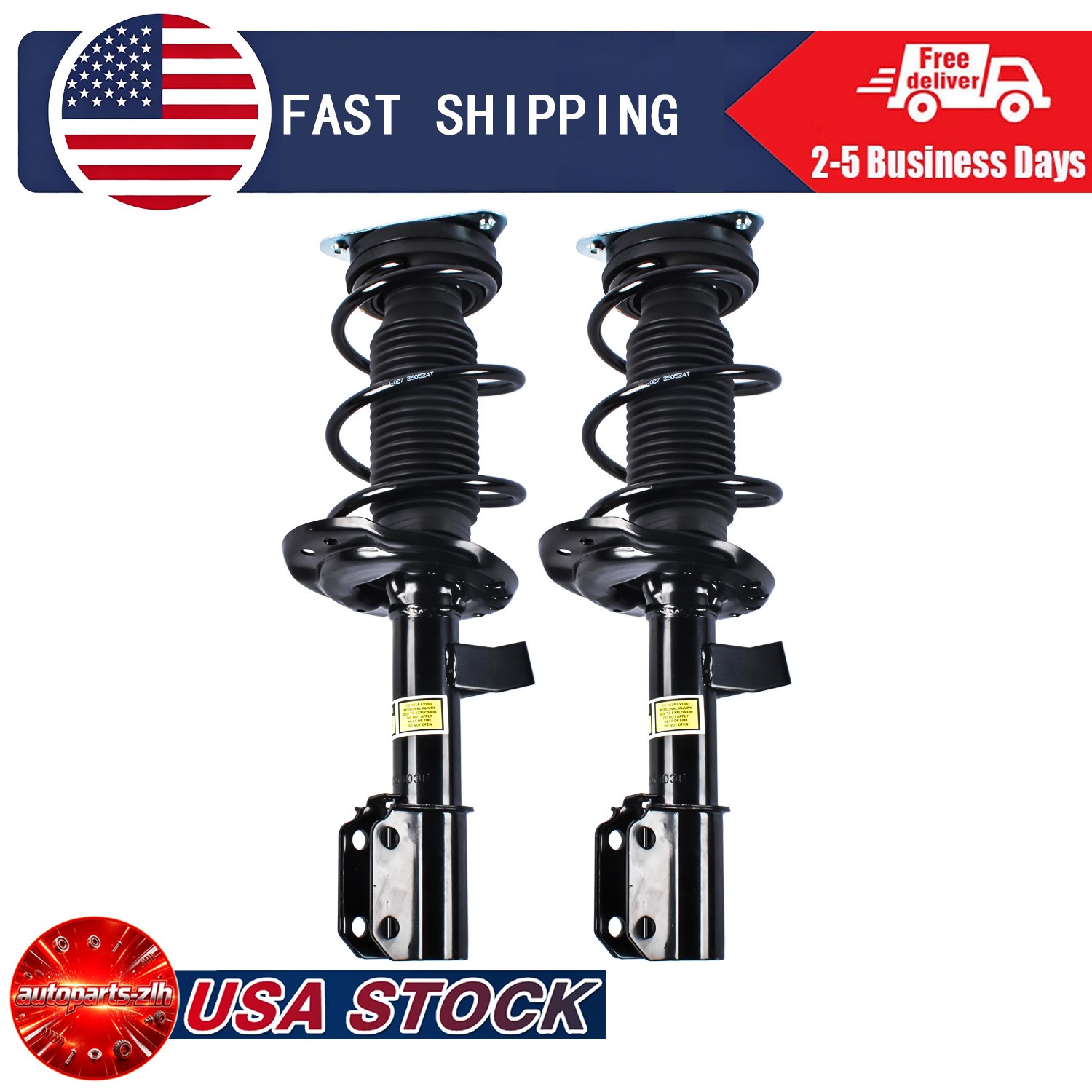 2X Front Shock Struts Assys w/o ADS Fit Smart Fortwo W453 A4533230300 2014-19