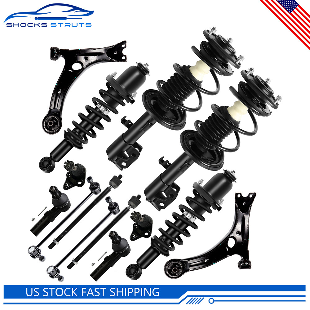 14Pcs For 09-13 Toyota For Corolla Front Struts Rear Shocks Sway Bar Control Arm