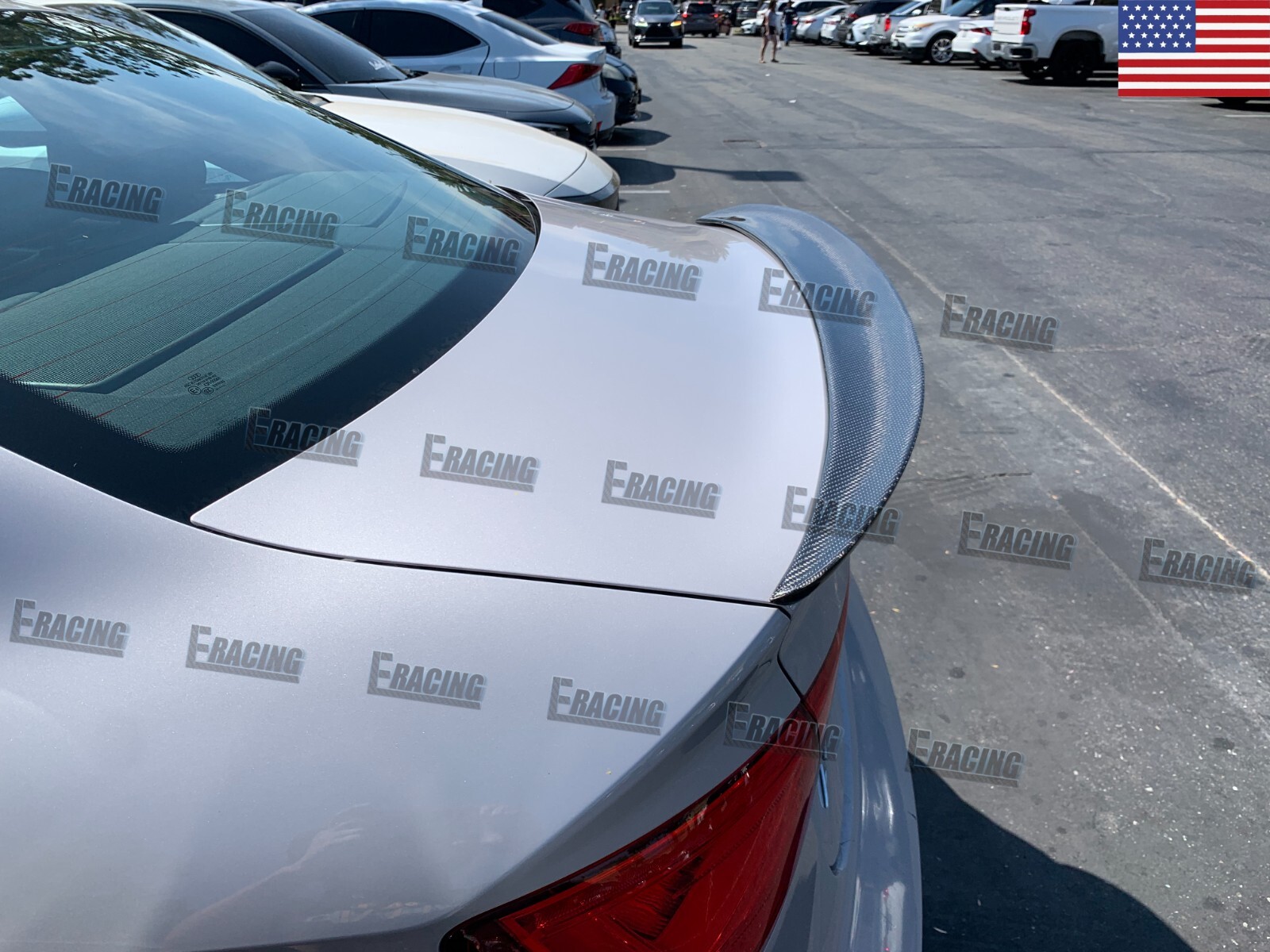 Carbon fiber spoiler For 2014-2020 AUDI A3 S3 RS3 Sedan 4dr type C