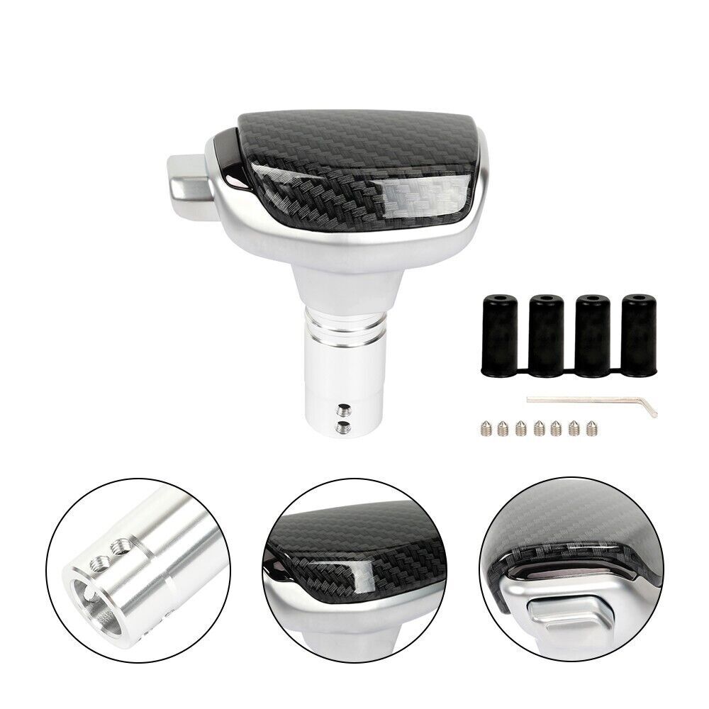 Universal JDM Carbon Fiber Automatic AT Car Gear Stick Shift Knob Lever Shifter