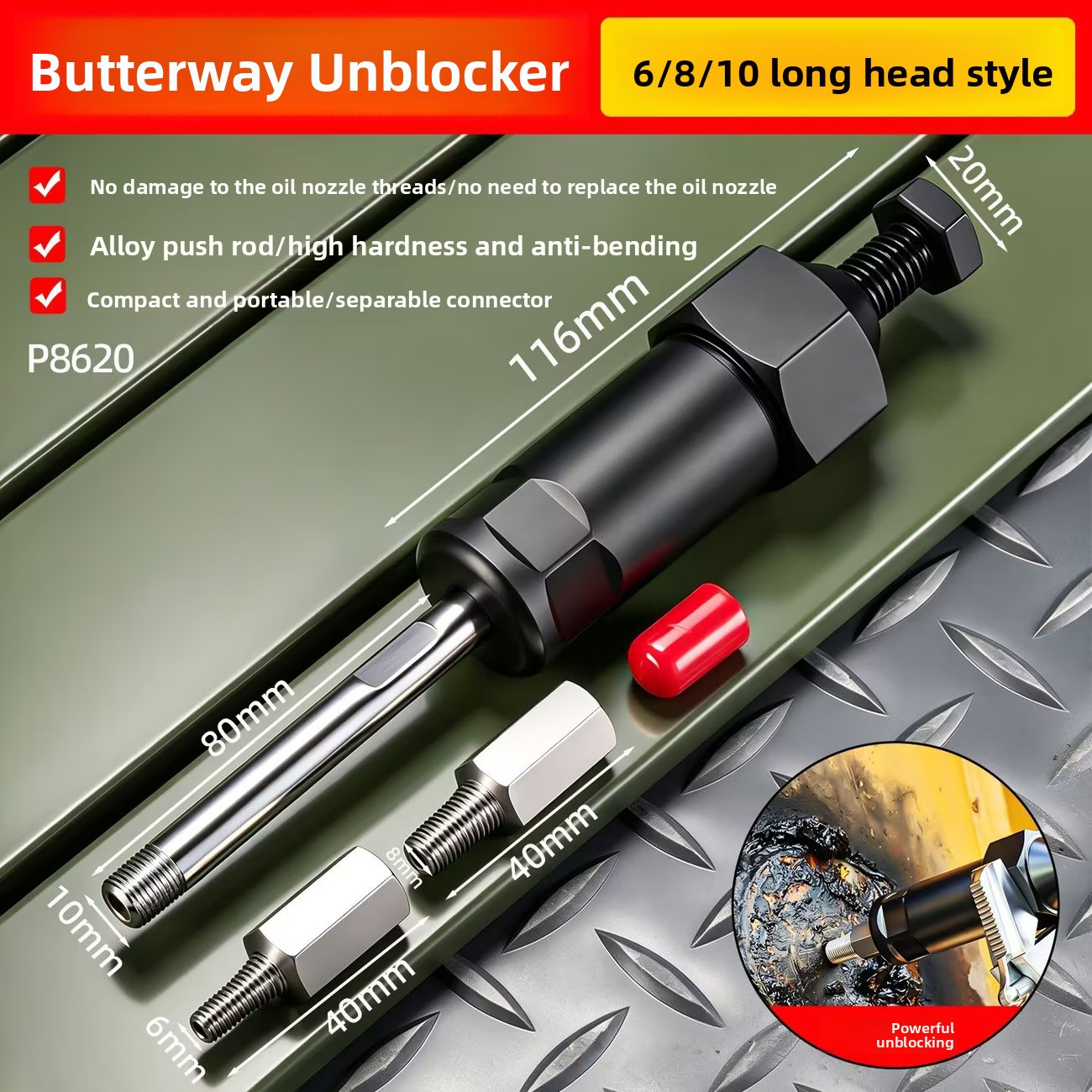 Heavy Duty Grease Fitting Cleaner Tool,Grease Fitting Cleaning Tool