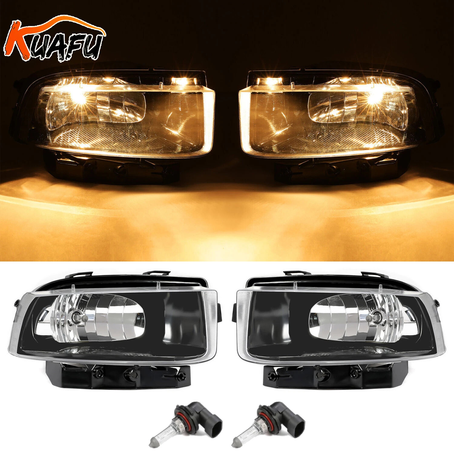 Halogen Fog Lights For Chevrolet Corvette 2005-2013 L&R Side #25942593 #25942592