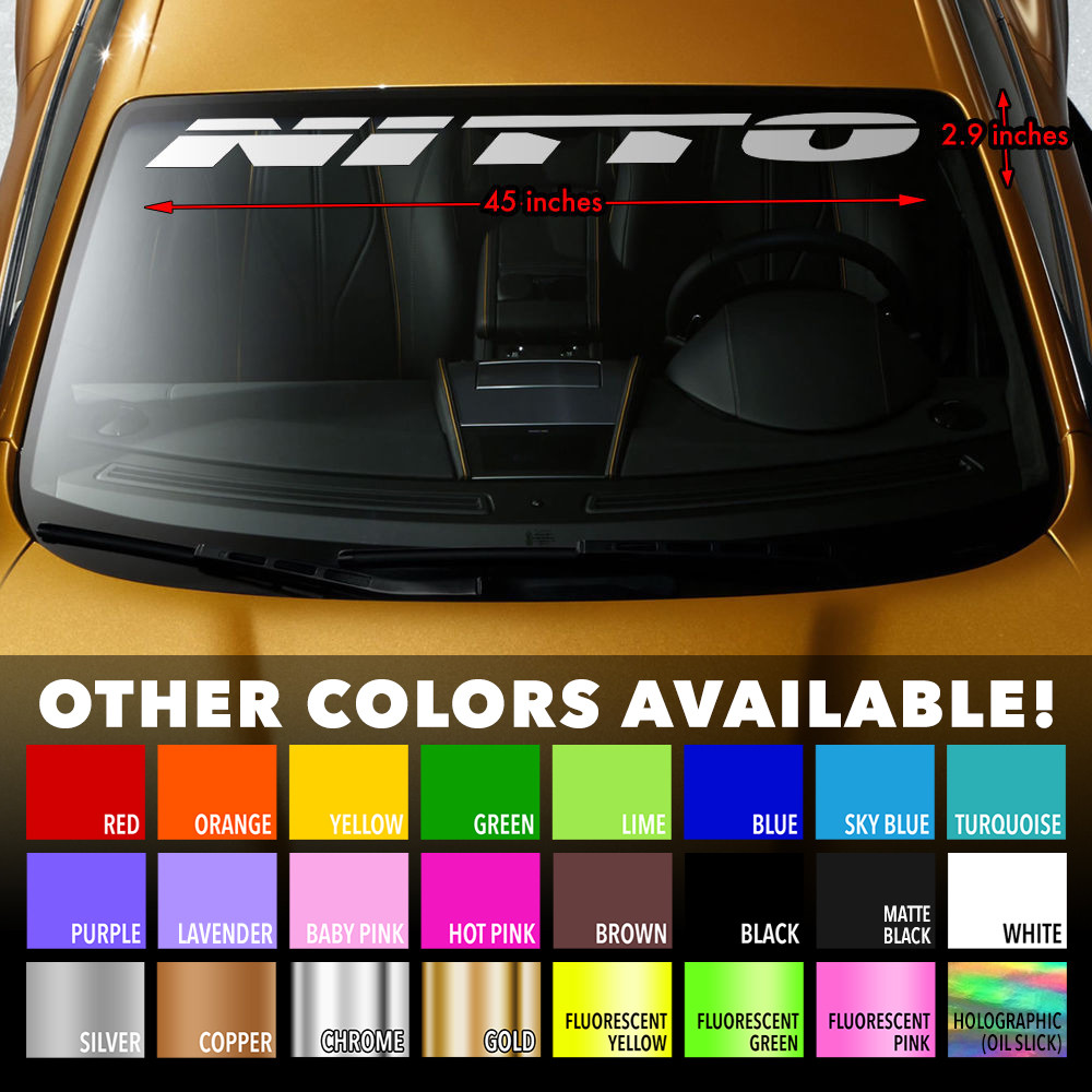 Premium Windshield Banner Vinyl Decal Sticker 45x2.9