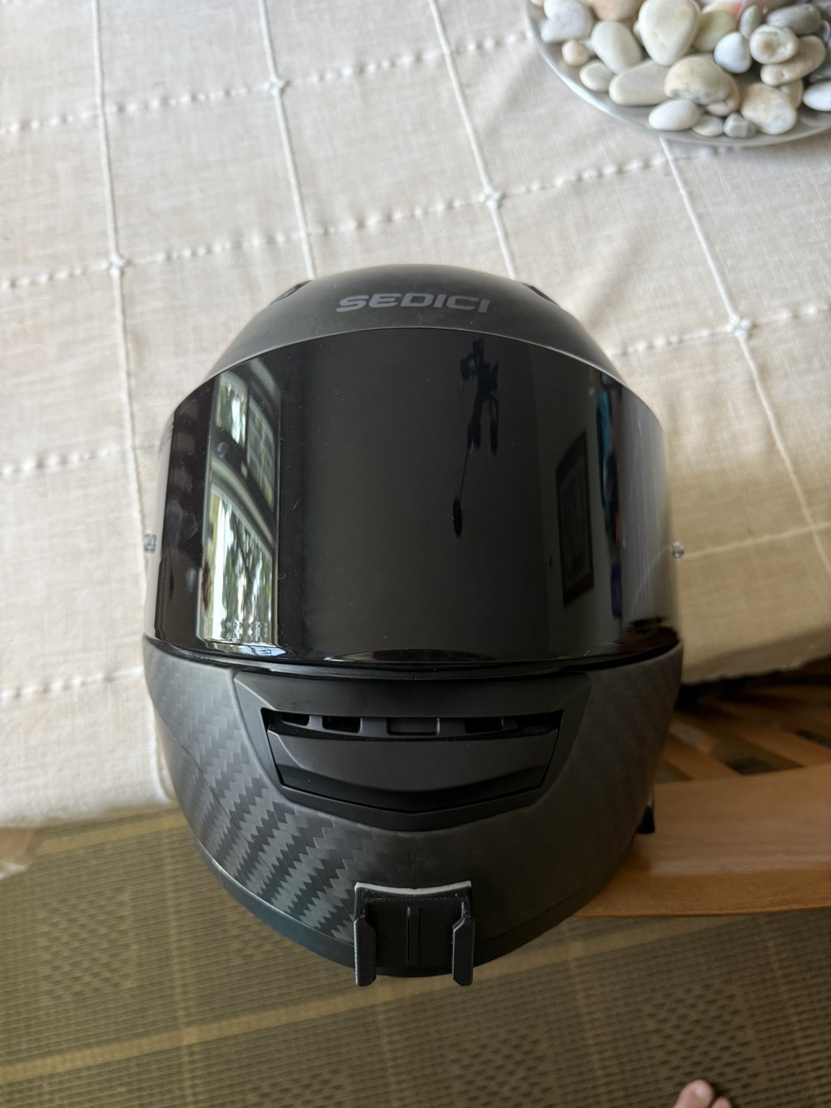 SEDICI Strada 3 Carbon Helmet Matte - Medium w/ smoke visor