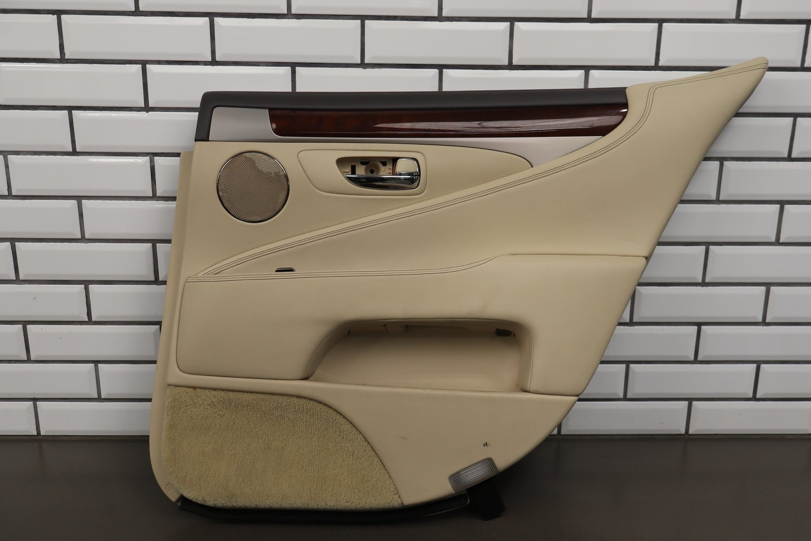 2013-2017 Lexus LS460 XF40 RH Rear Interior Door Trim Panel Parchment Walnut OEM