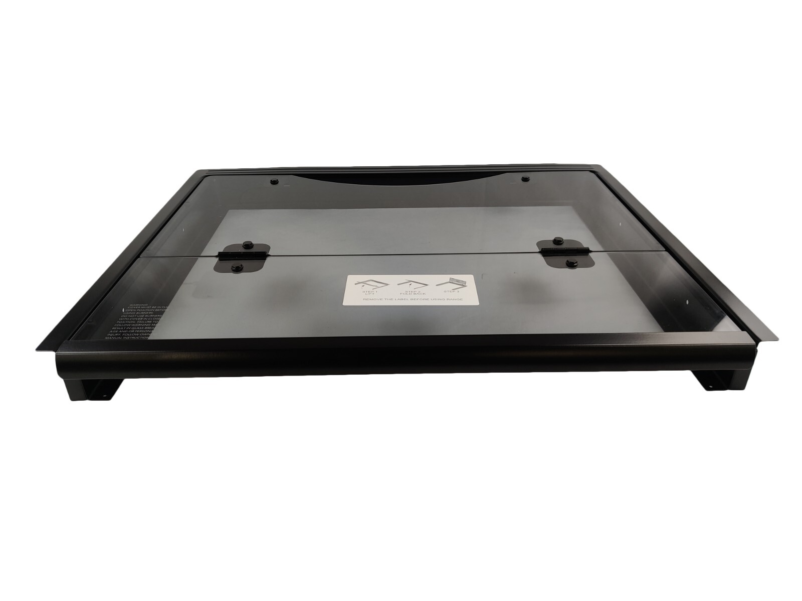 Dometic Atwood Bi Fold Range Stove Cover Glass 3 Burner Black Folding RV Camper 