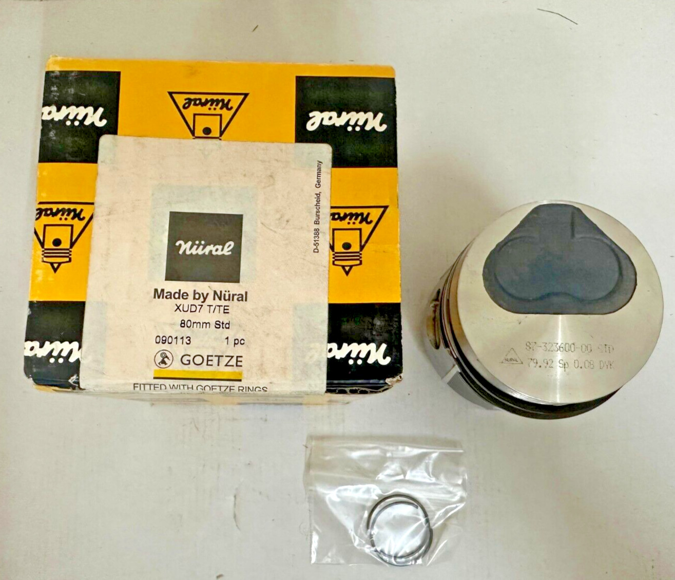 4 X NURAL PISTON ASSEMBLY 87-323600-00 STD 80MM FITS  PEUGEOT XUD7 T TE CITROËN