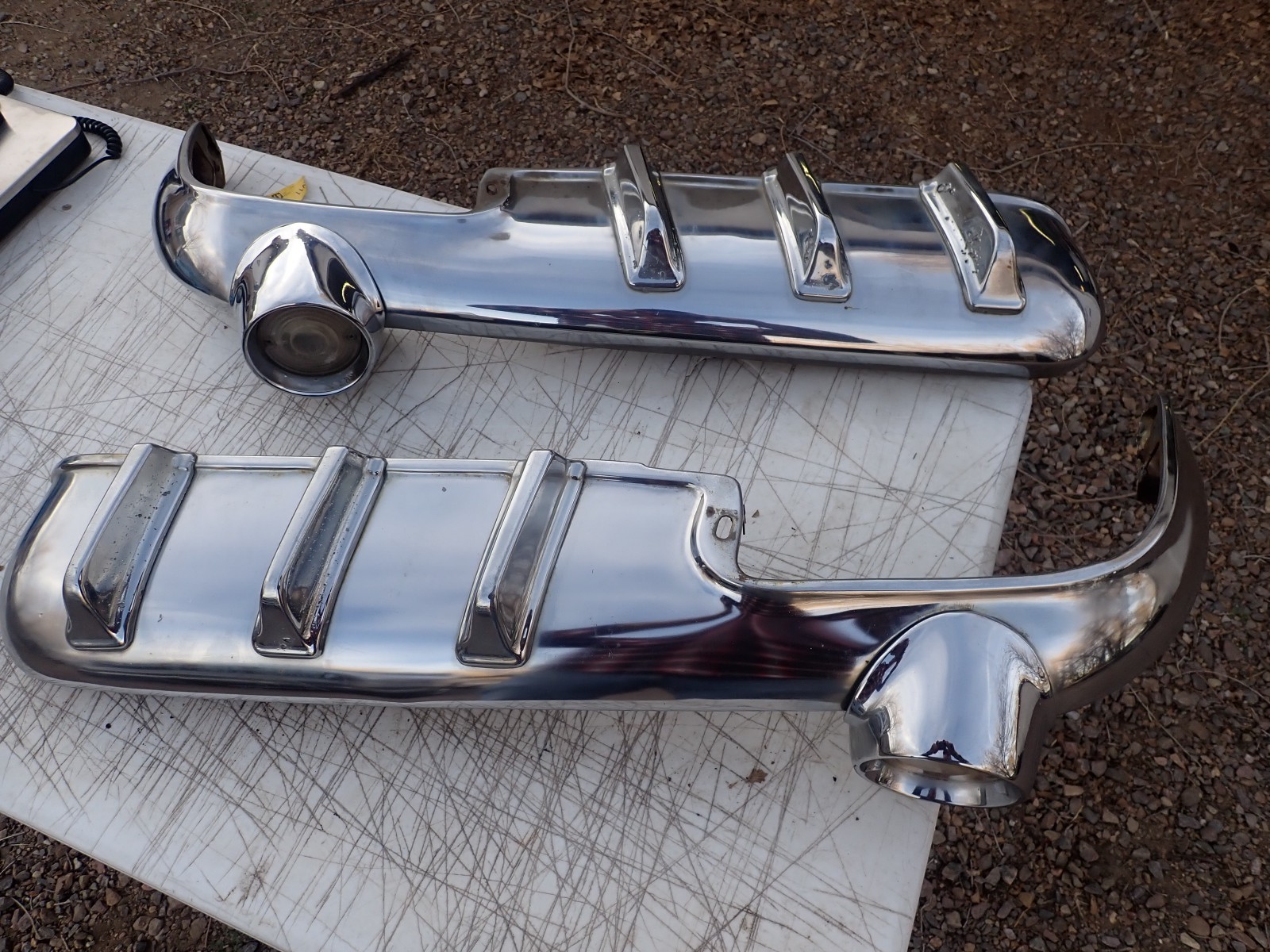 1955 1956 Dodge Royal D-500 Grille Sections LH & RH Both Sides W Park Lights
