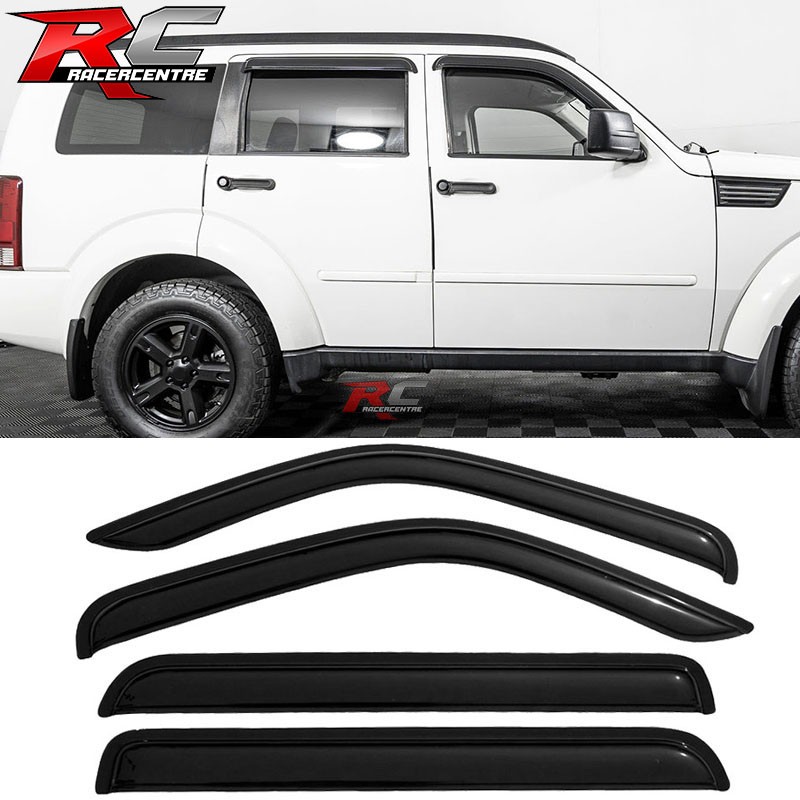 For 07-11 Dodge Nitro Window Visors Rain Guard Air Vent Acrylic 4Pc Set